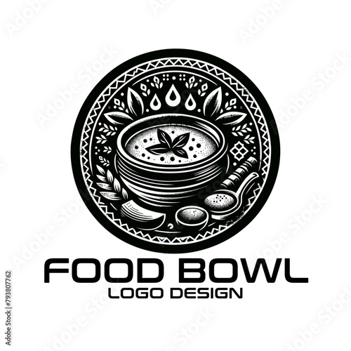 Food Bowl Vector Logo Design photo