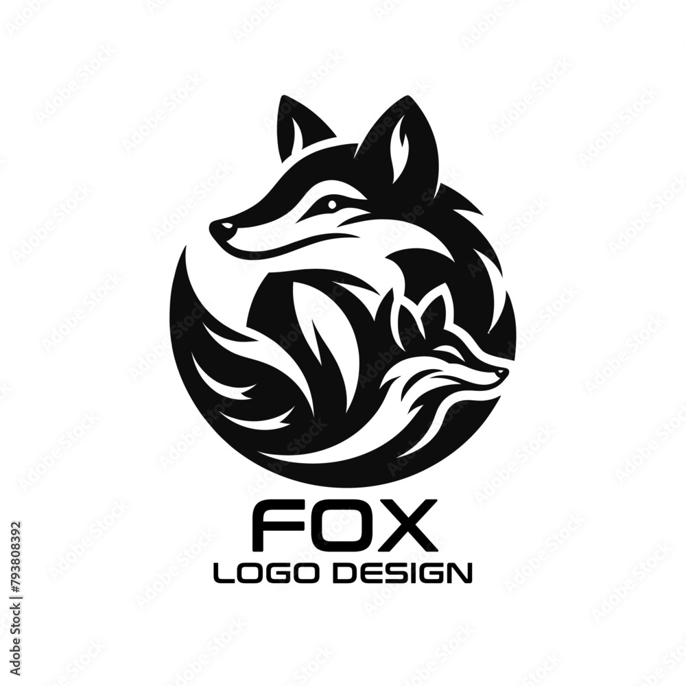 Naklejka premium Fox Vector Logo Design