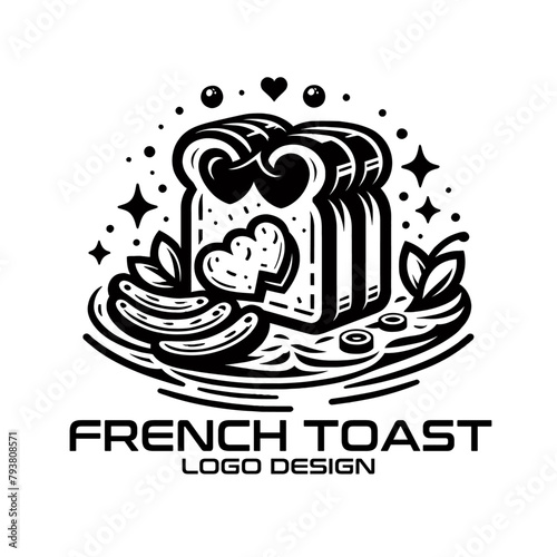 French Toast Vector Logo Design photo