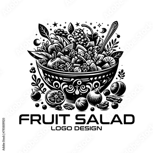 Fruit Salad Vector Logo Design
