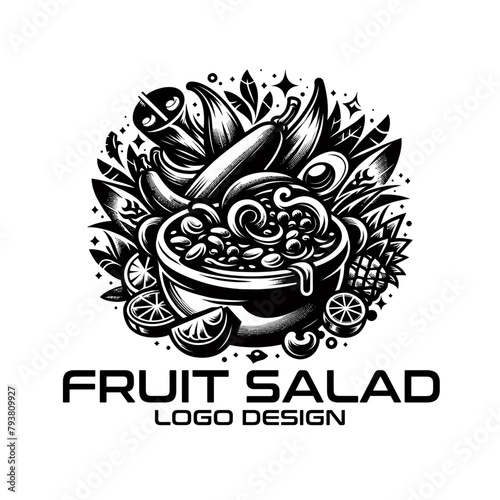 Fruit Salad Vector Logo Design