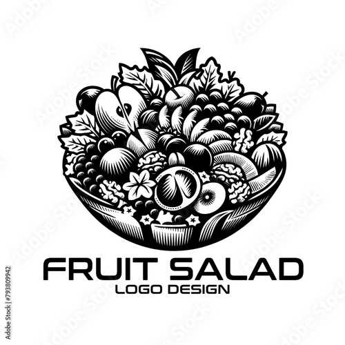 Fruit Salad Vector Logo Design