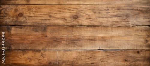 Wooden plank with rich brown hue