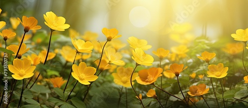 Yellow blooms soak up sun rays