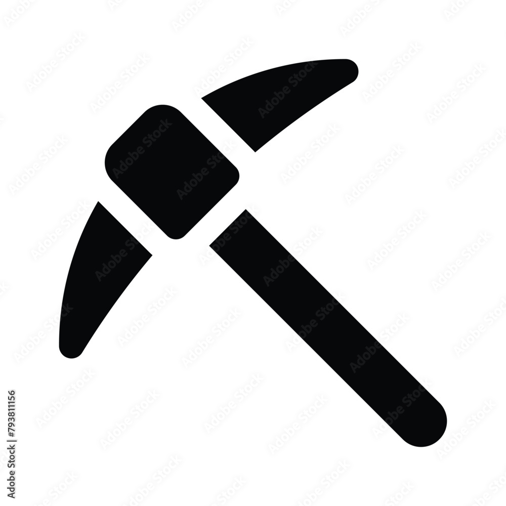 Pickaxe mining tool icon, editable vector ready to use Pickaxe mining tool icon, editable vector ready to use