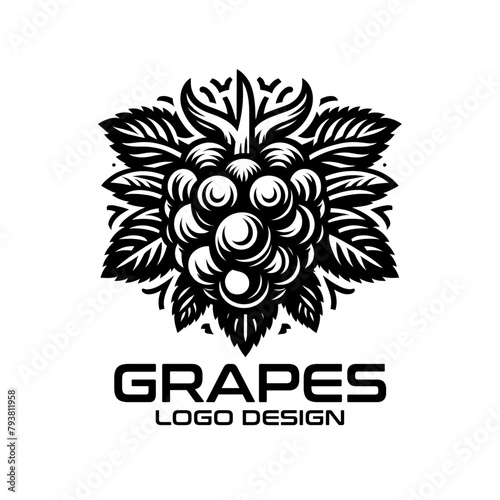 Grapes Vector Logo Design 
