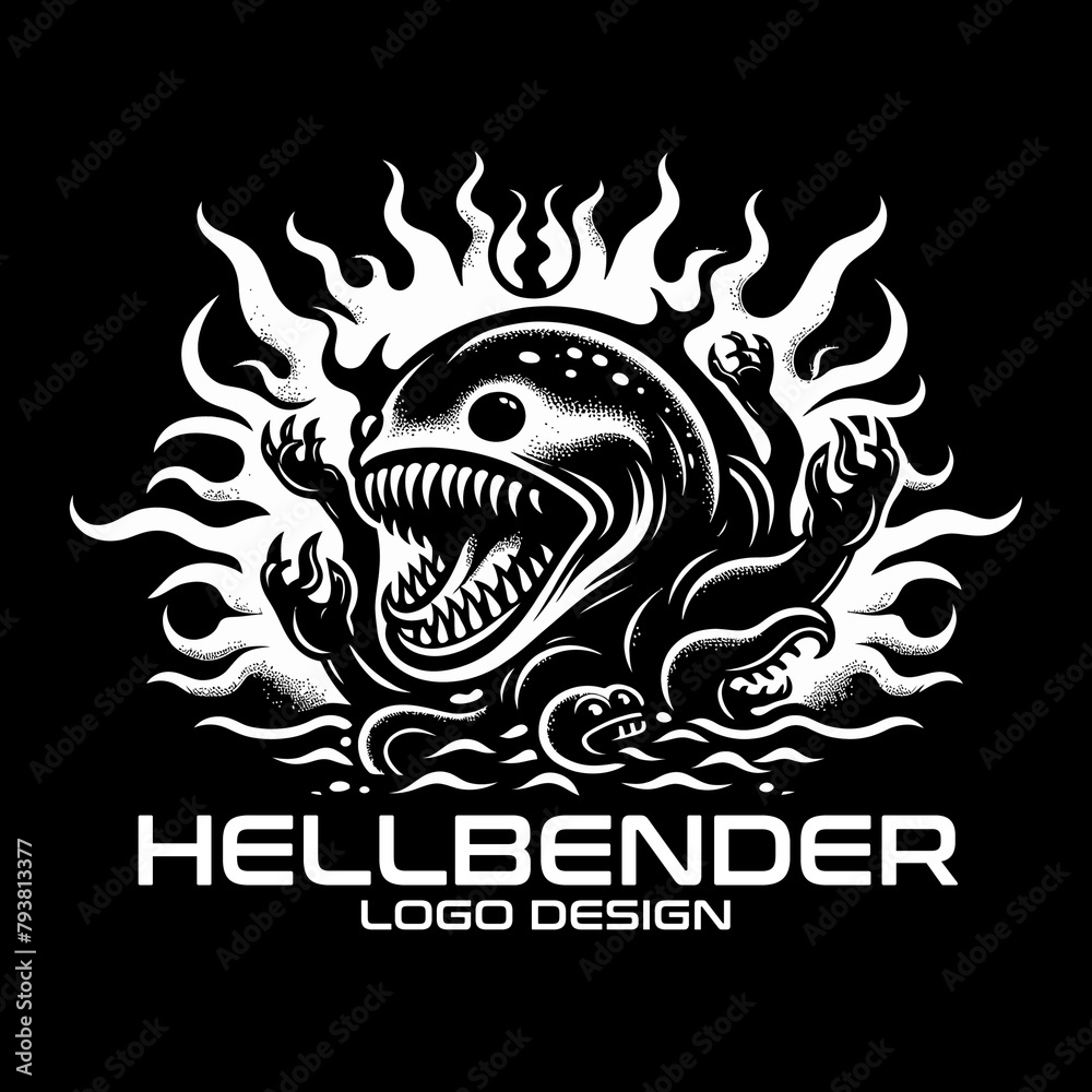 Hellbender Vector Logo Design Hellbender Vector Logo Design