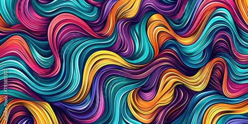 a captivating stock image of a seamless pattern, showcasing intricate wavy lines in vibrant colors, perfect for adding depth to any creative project illustration