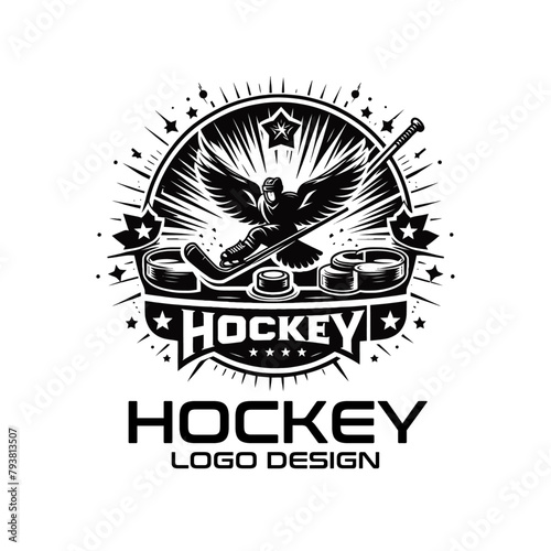 Hockey Vector Logo Design photo