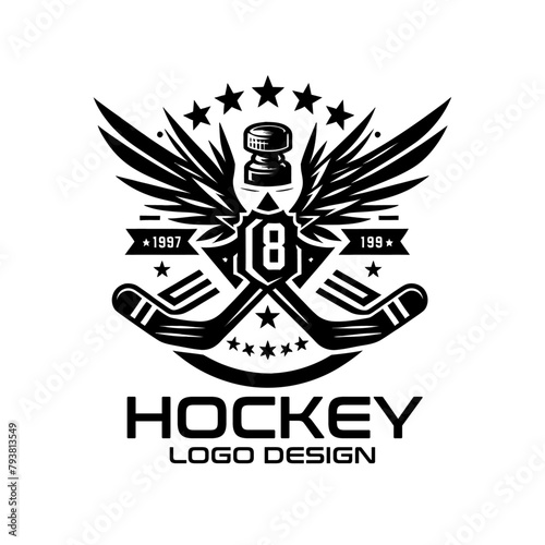 Hockey Vector Logo Design photo