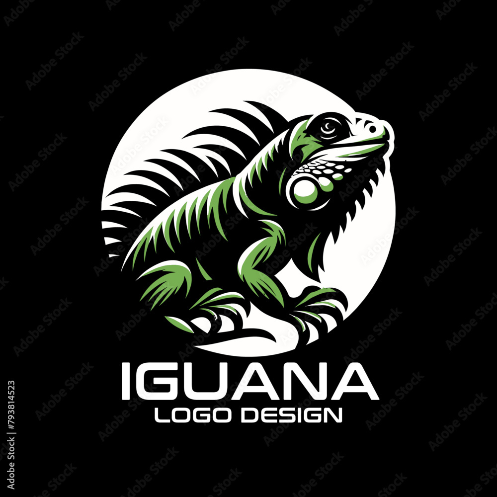 Iguana Vector Logo Design Iguana Vector Logo Design