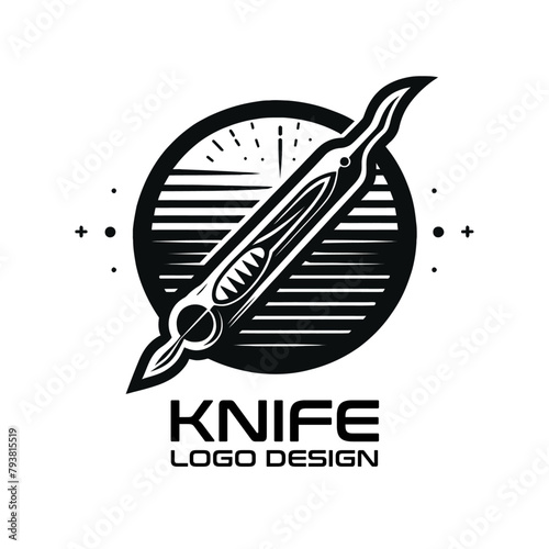 Knife Vector Logo Design