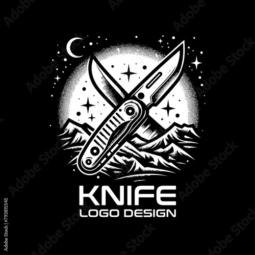 Knife Vector Logo Design