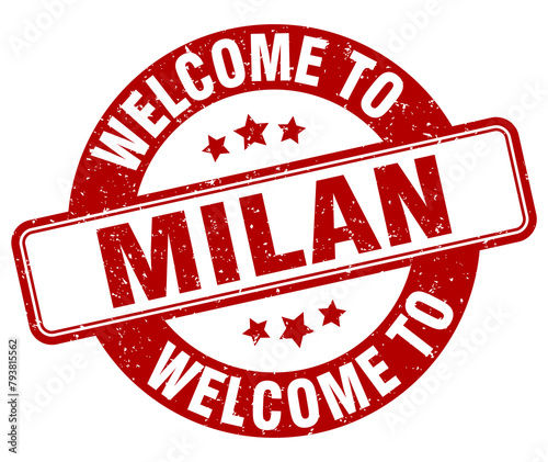Welcome to Milan stamp. Milan round sign