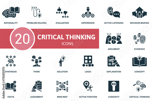 Critical thinking set. Creative icons.