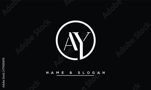AY, YA, A, Y Abstract Letters Logo Monogram
