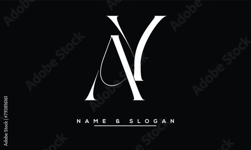 AY, YA, A, Y Abstract Letters Logo Monogram
