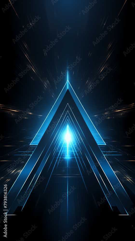Obraz premium triangle with glowing edges