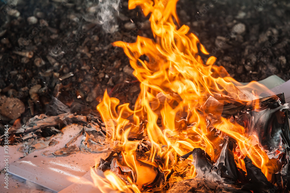Burning documents causes air pollution. Burning documents causes air pollution.