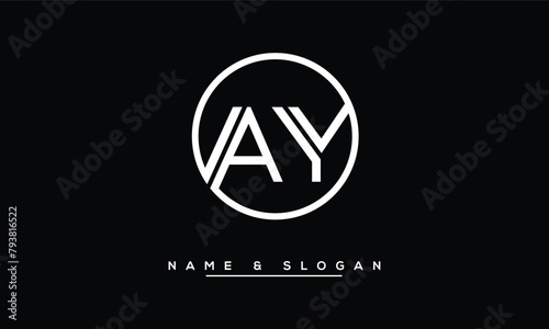 AY, YA, A, Y Abstract Letters Logo Monogram