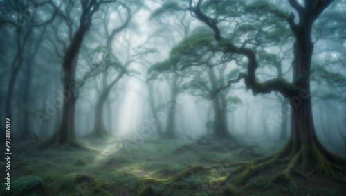 Misty forest