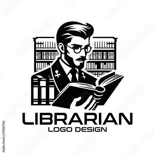 Librarian Vector Logo Design