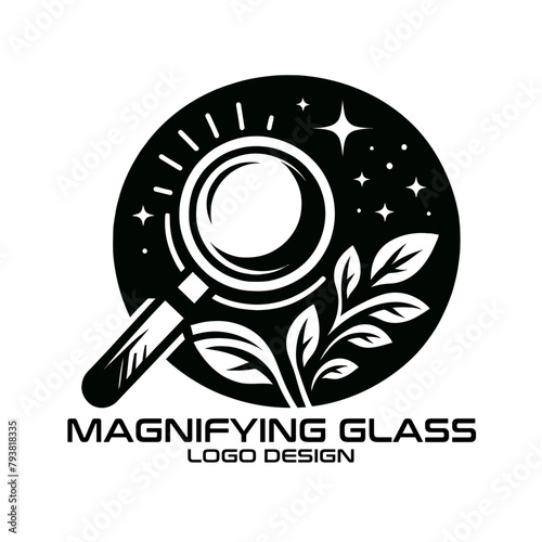 Magnifying Glass Vector Logo Design photo