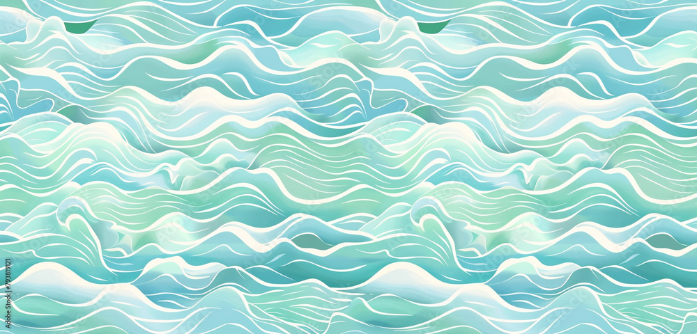 Soft blues and greens evoke gentle waves in a pattern perfect for peaceful designs. Soft blues and greens evoke gentle waves in a pattern perfect for peaceful designs.