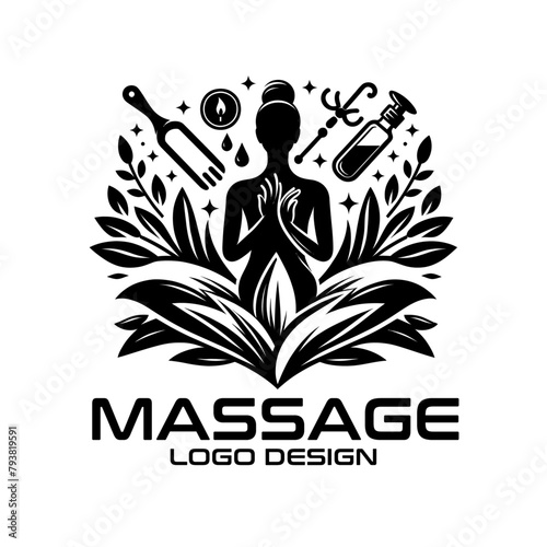 Massage Vector Logo Design photo