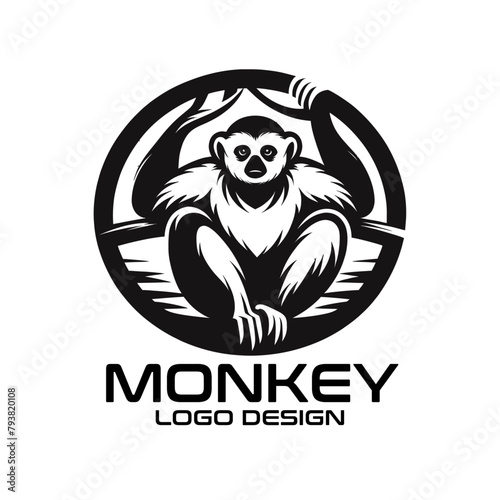 Monkey Vector Logo Design photo