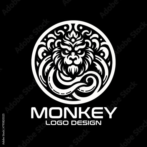 Monkey Vector Logo Design photo