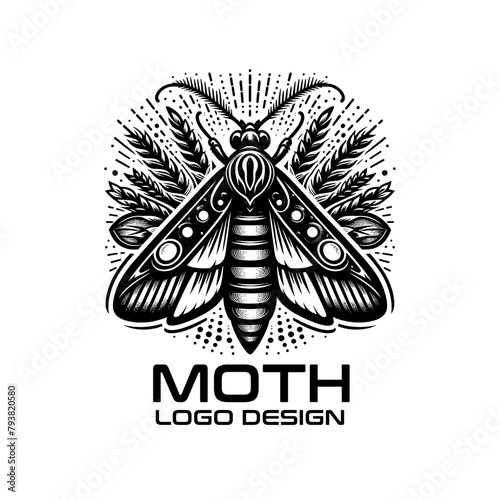 Moth Vector Logo Design