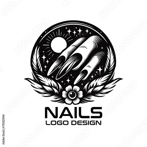 Nails Vector Logo Design