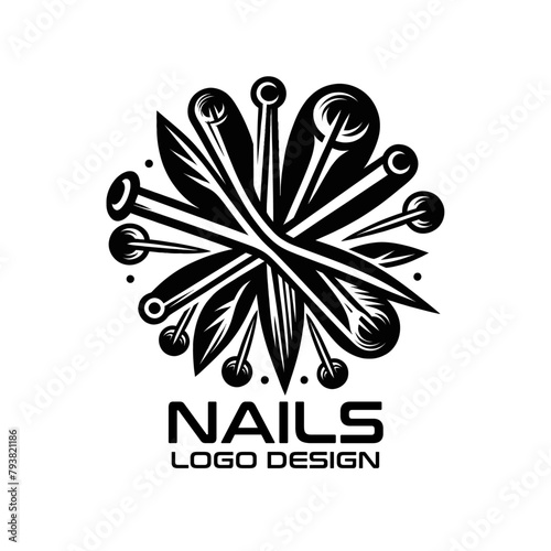 Nails Vector Logo Design