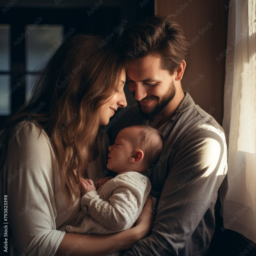 Parents and Baby: A Beautiful Family Moment