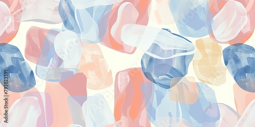 an abstract fluid square pattern with organic shapes and pastel hues, perfect for adding a soft and serene touch to wellness-related designs or social media posts