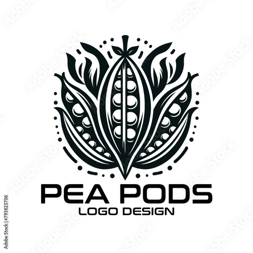 Pea Pods Vector Logo Design