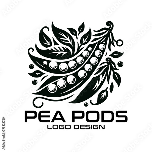 Pea Pods Vector Logo Design