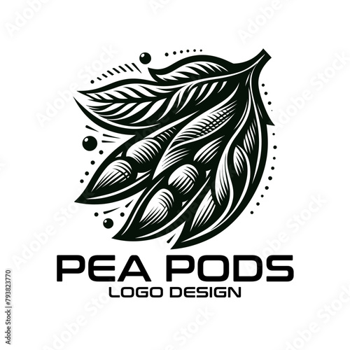 Pea Pods Vector Logo Design