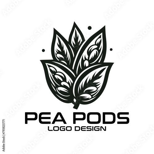 Pea Pods Vector Logo Design