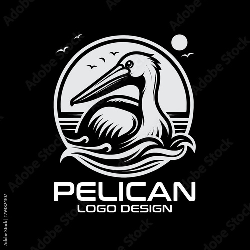 Pelican Vector Logo Design photo