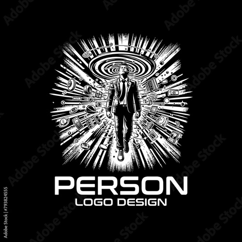 Person In His Own World Logo Design