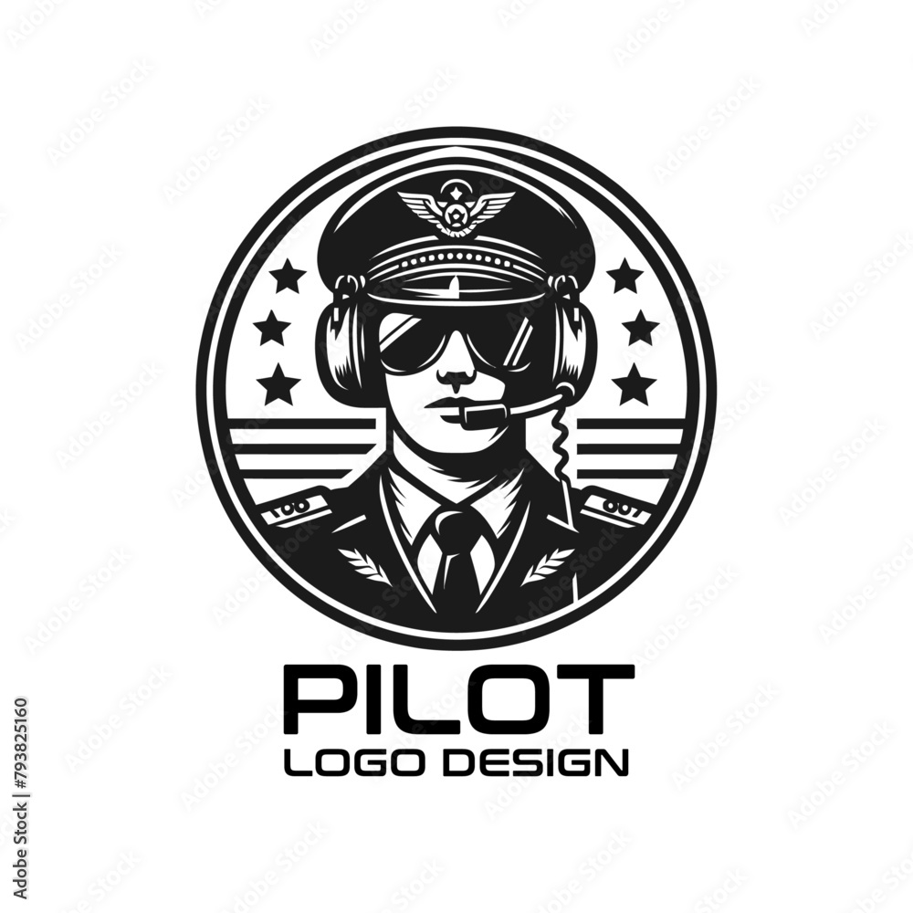 Pilot Vector Logo Design Pilot Vector Logo Design