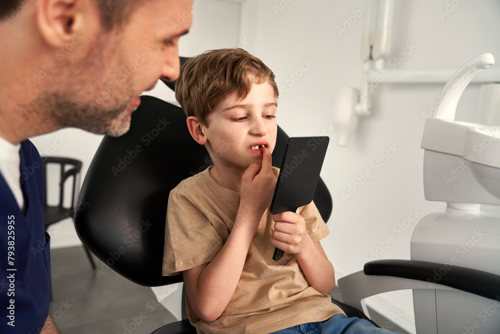 Little boy having visit at dentist's office Little boy having visit at dentist's office