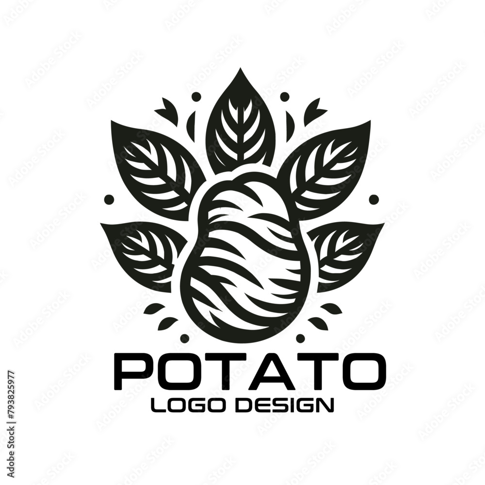 Fototapeta premium Potato Vector Logo Design