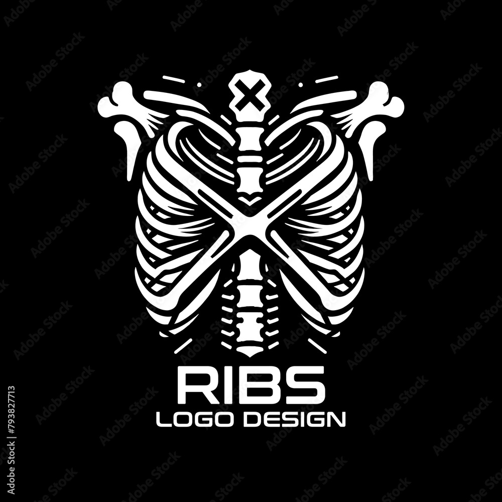 Obraz premium Ribs Vector Logo Design