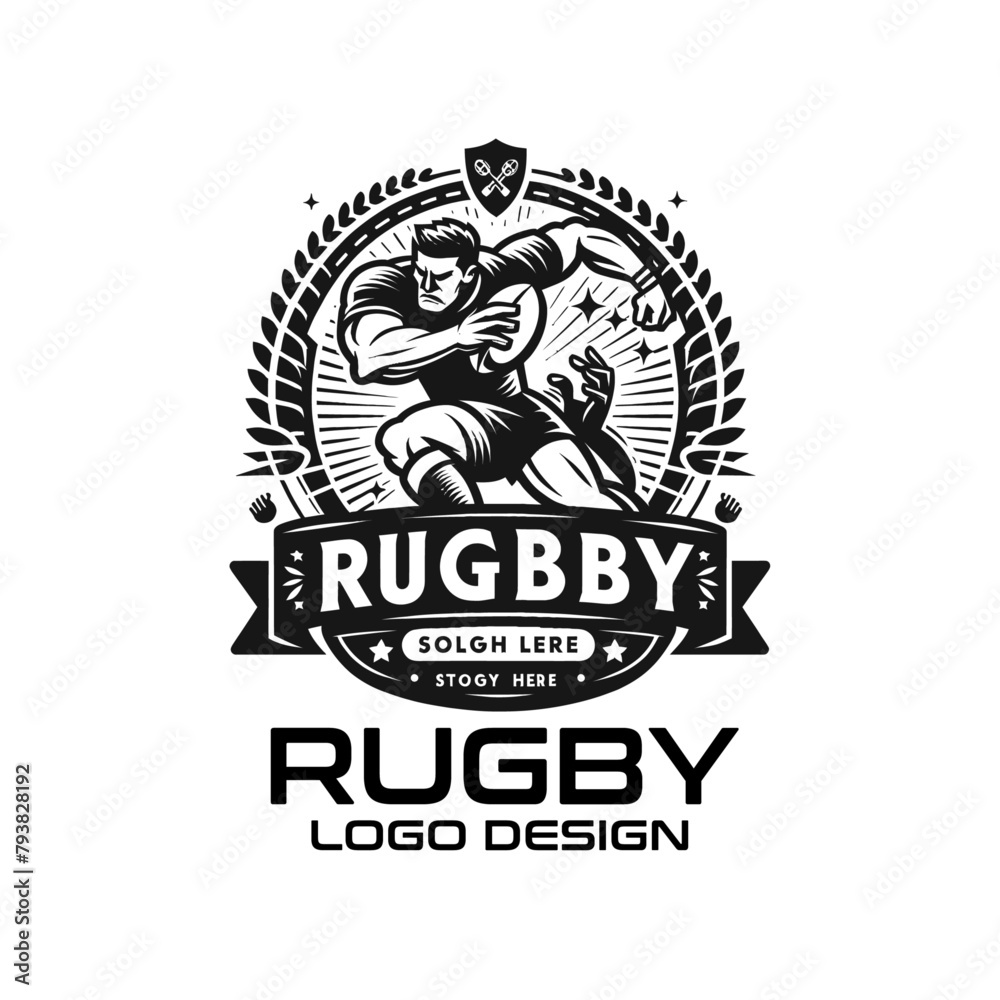 Obraz premium Rugby Vector Logo Design