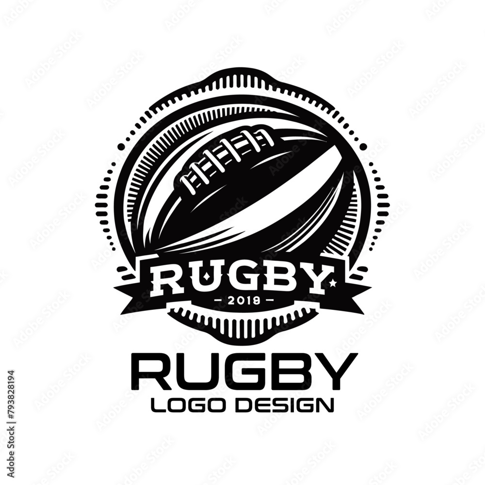 Rugby Vector Logo Design Rugby Vector Logo Design