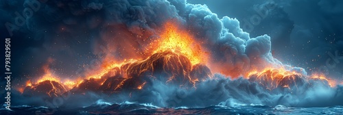 Volcanic eruption: an awe-inspiring natural phenomenon photo