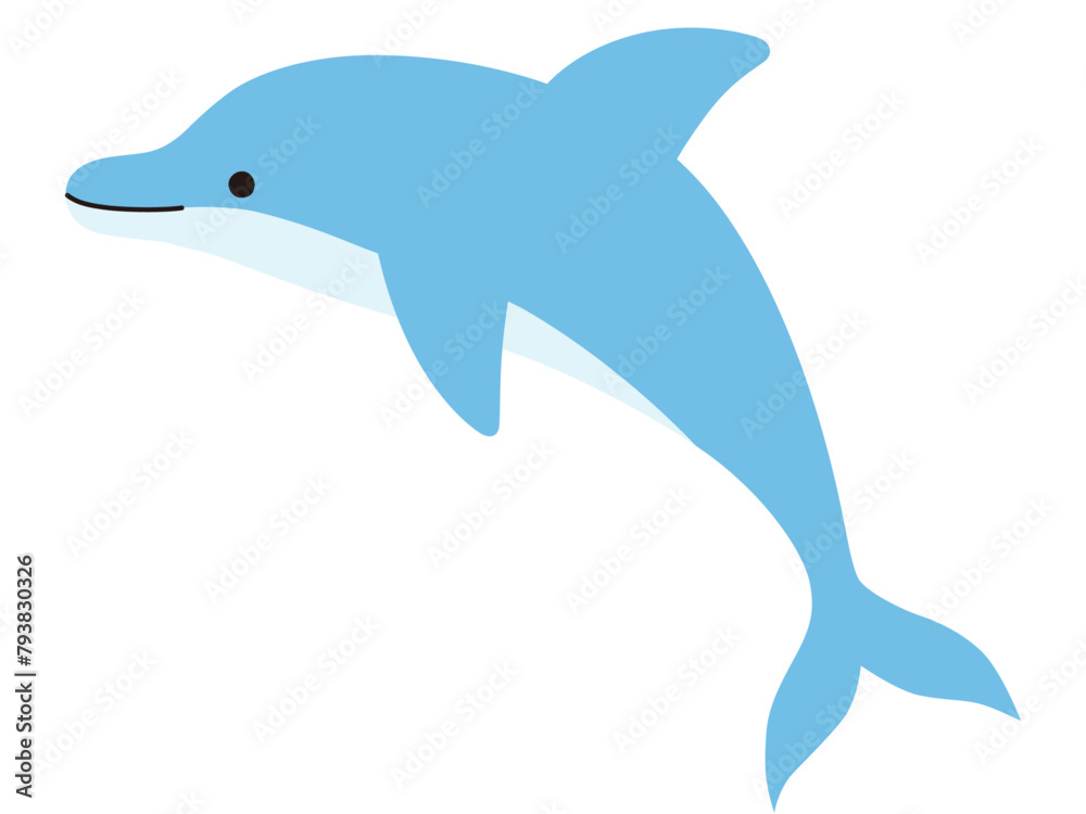 かわいいイルカのベクターイラスト。アイコン、海、水族館 かわいいイルカのベクターイラスト。アイコン、海、水族館